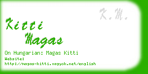 kitti magas business card